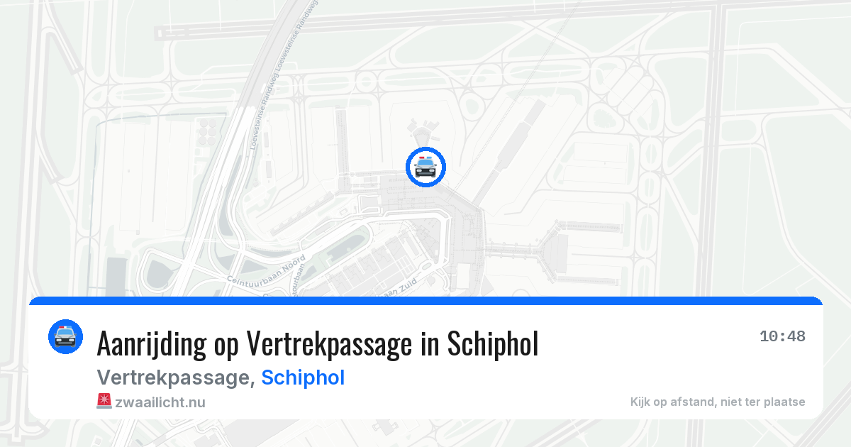 Aanrijding op Vertrekpassage in Schiphol — 2 apr 2026
