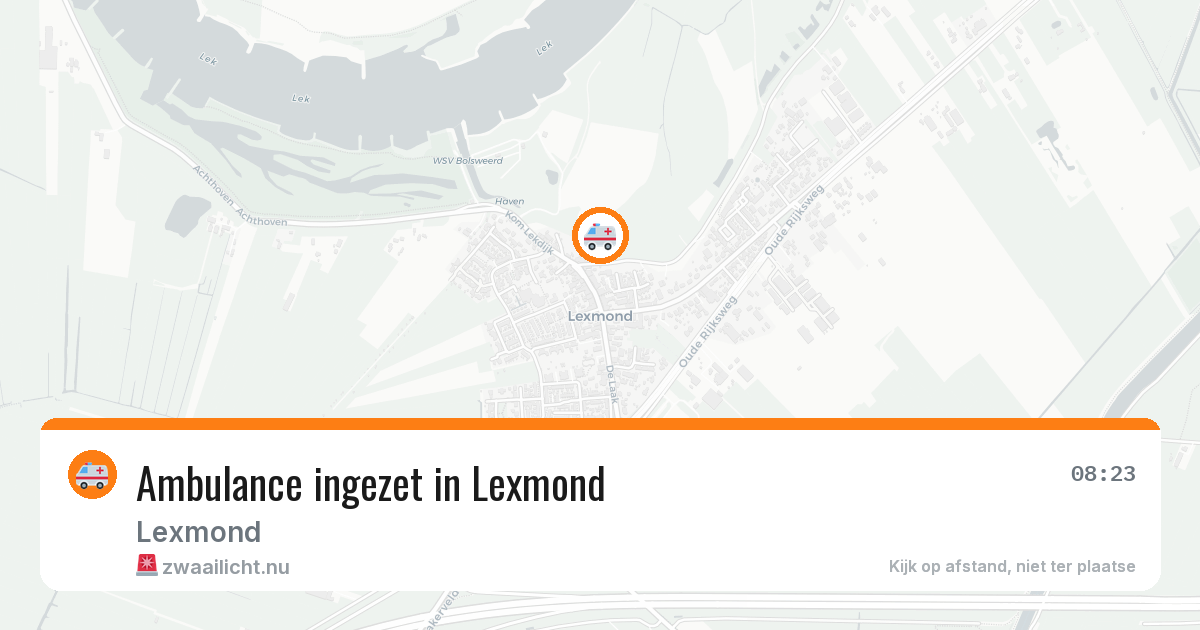 Ambulance ingezet in Lexmond — 14 jun 2026