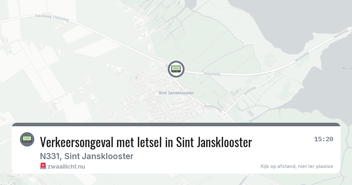 Verkeersongeval met letsel in Sint Jansklooster — 3 jun 2026