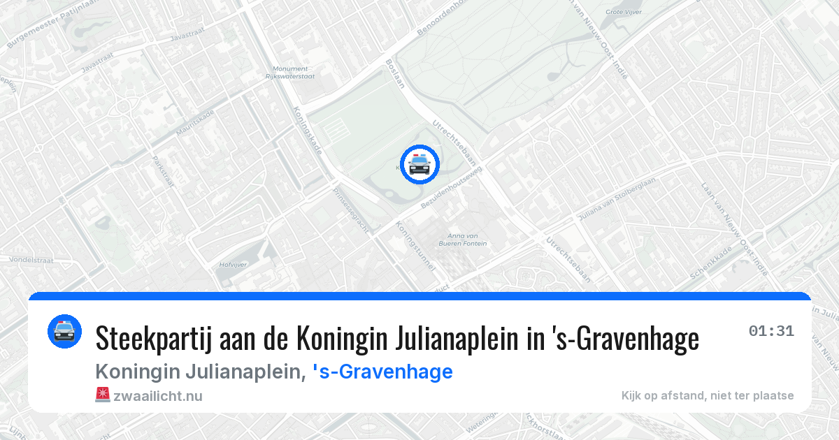 Steekpartij aan de Koningin Julianaplein in 's-Gravenhage — 31 mei 2026
