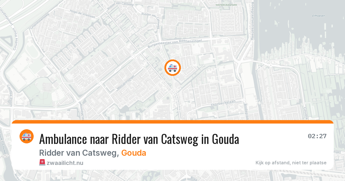 Ambulance naar Ridder van Catsweg in Gouda — 8 feb 2026