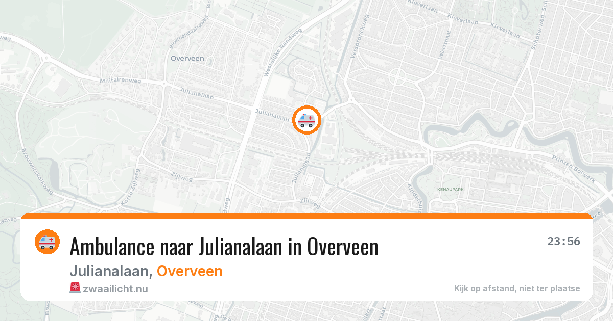 Ambulance naar Julianalaan in Overveen — 16 jul 2026