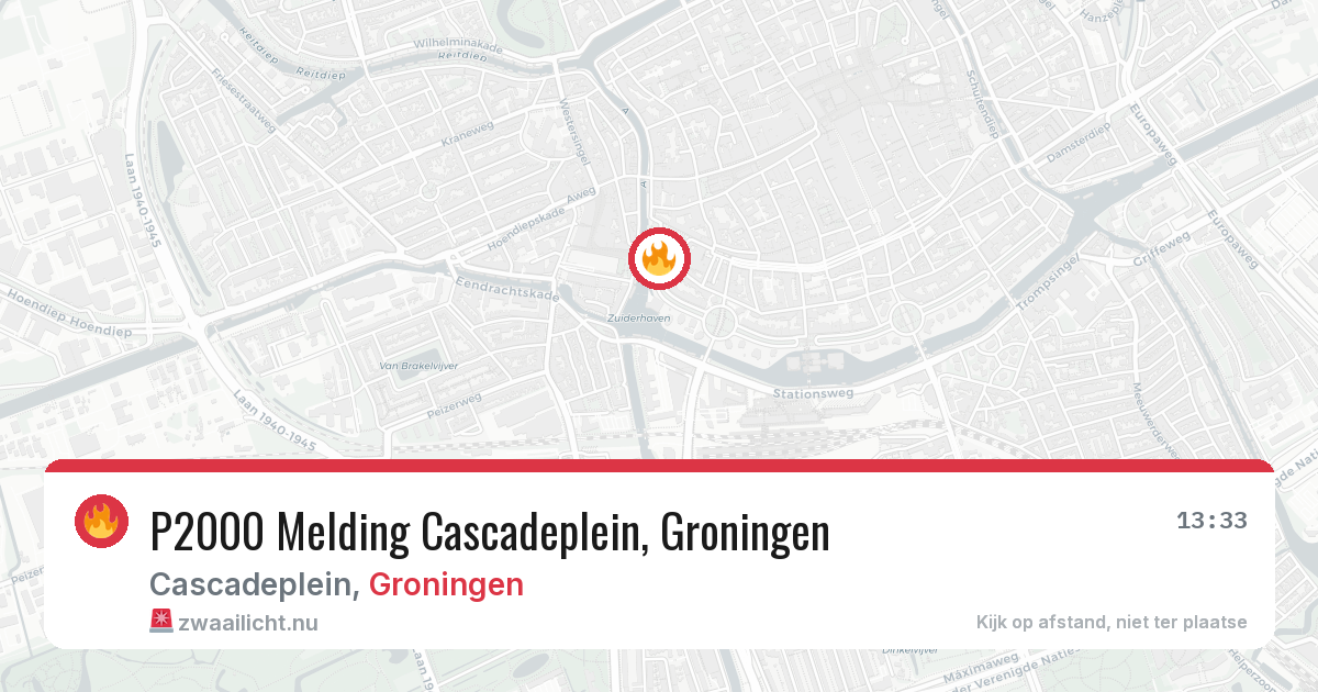 P2000 Melding Cascadeplein, Groningen — 18 mrt 2026