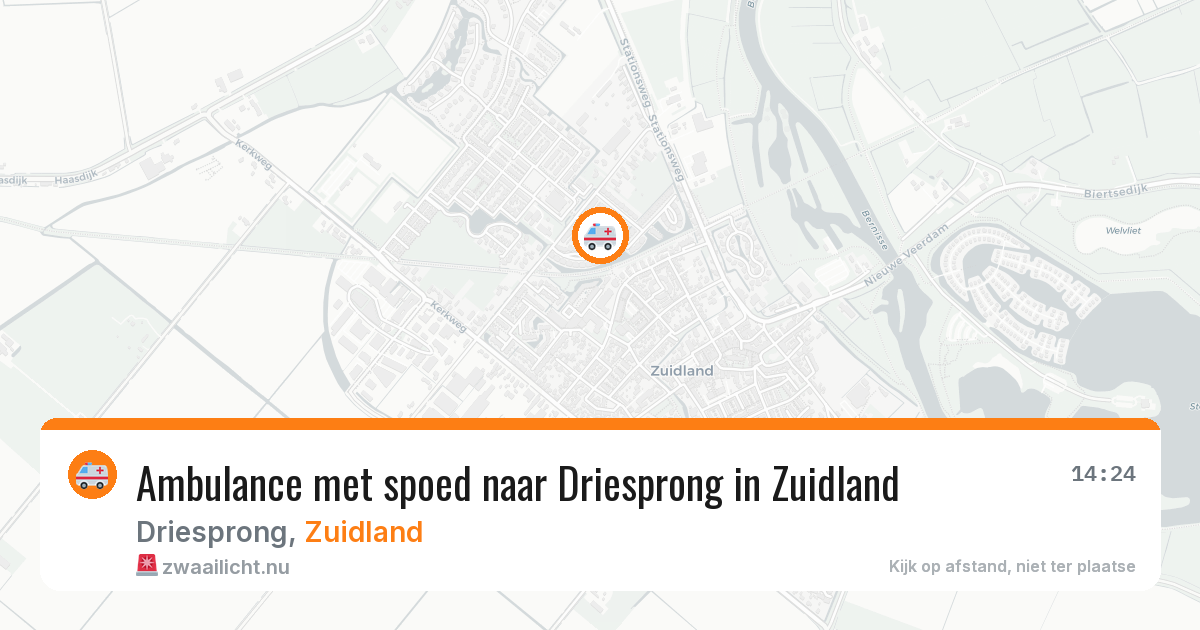 Ambulance met spoed naar Driesprong in Zuidland — 10 mei 2026