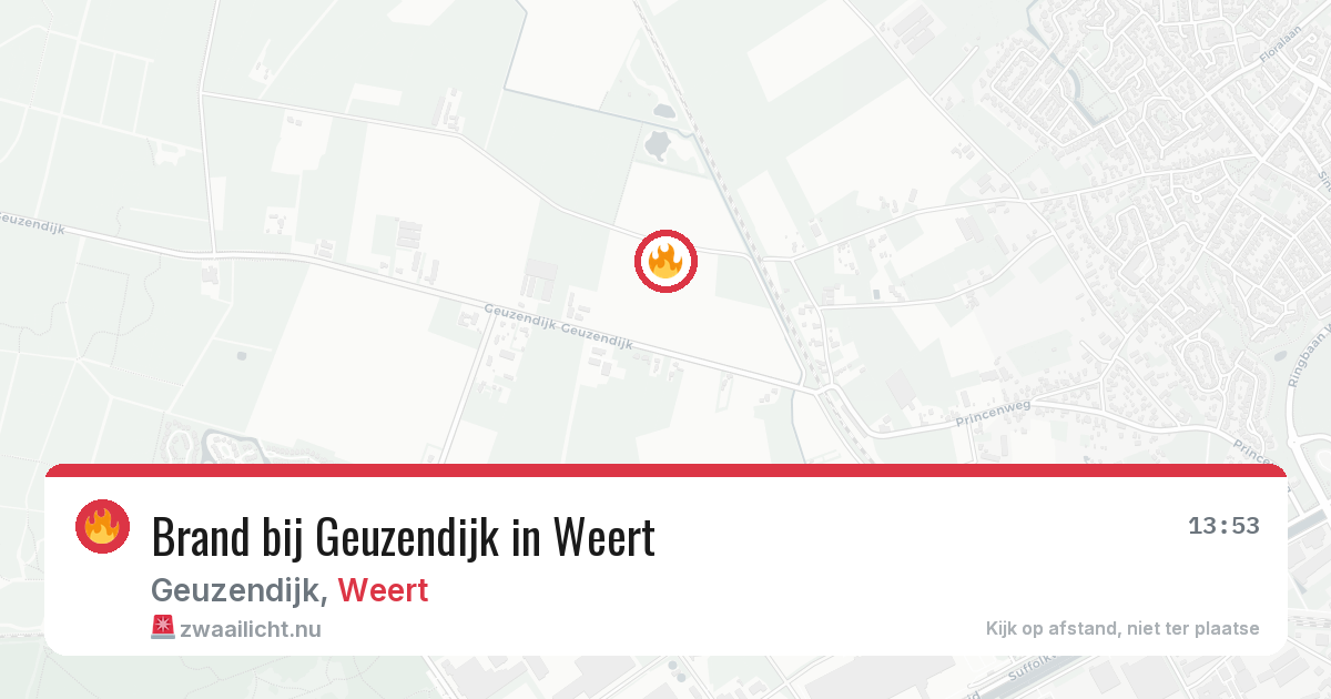 Brand bij Geuzendijk in Weert — 2 mei 2026