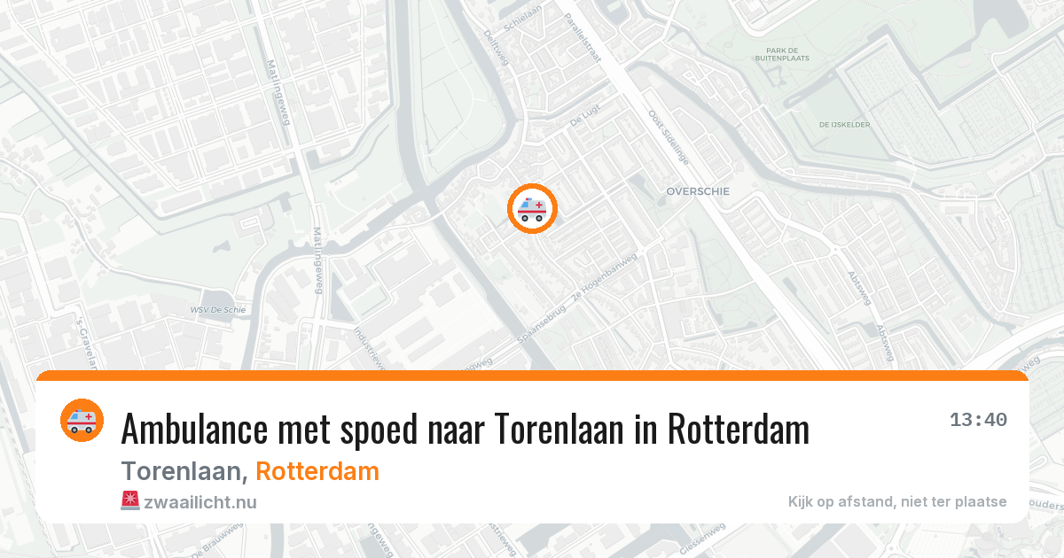 Ambulance met spoed naar Torenlaan in Rotterdam — 2 jun 2026
