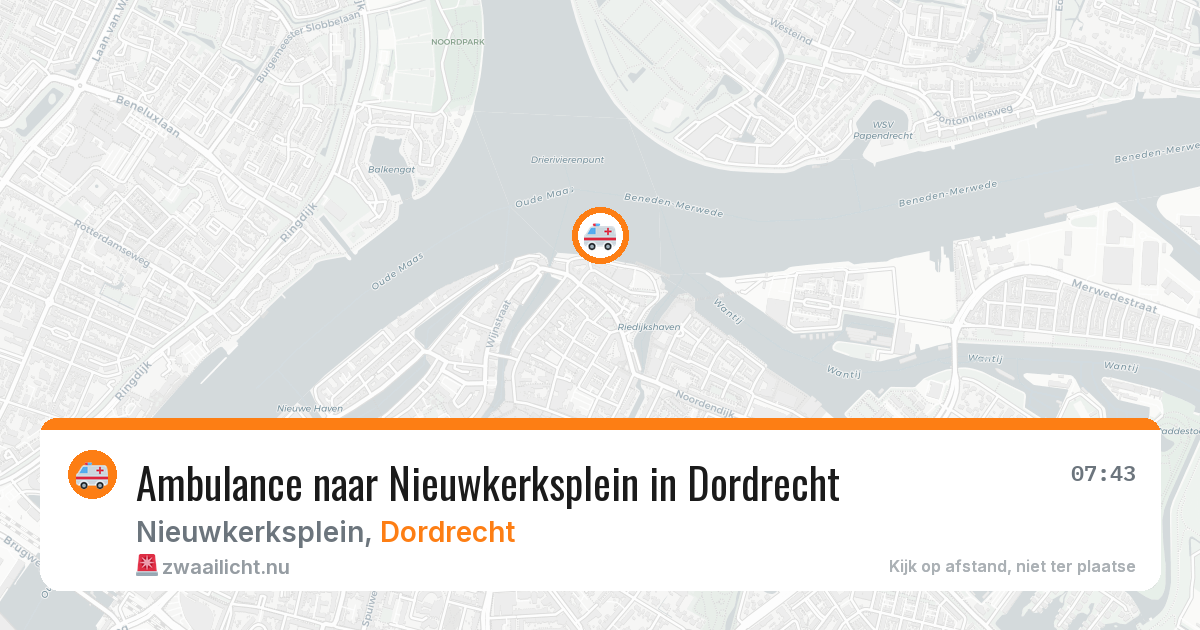 Ambulance naar Nieuwkerksplein in Dordrecht — 28 mrt 2026