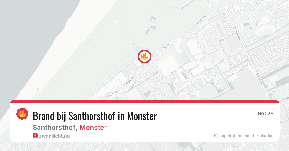 Brand bij Santhorsthof in Monster — 25 jul 2026