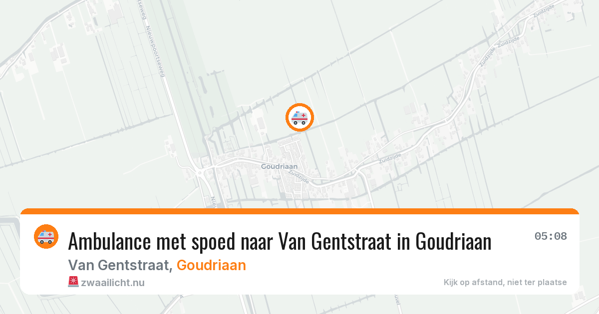 Ambulance met spoed naar Van Gentstraat in Goudriaan — 14 jul 2026