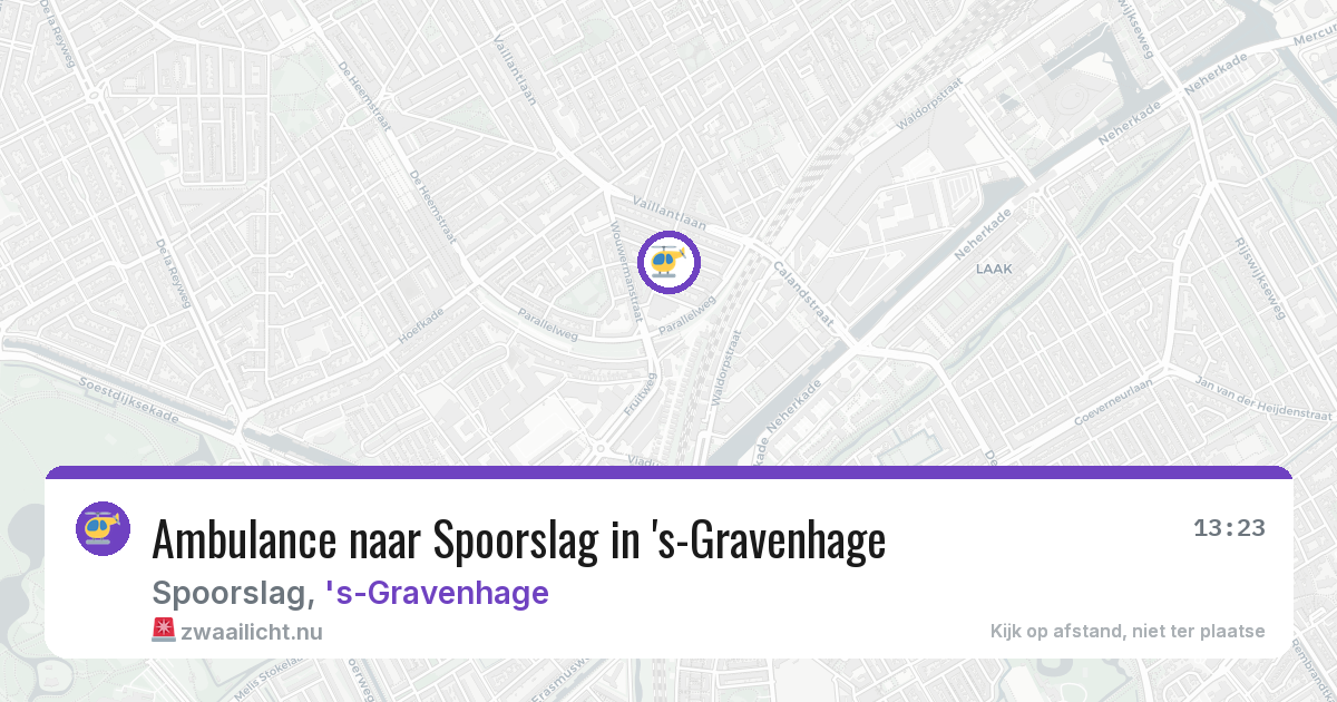 Ambulance naar Spoorslag in 's-Gravenhage — 3 jun 2026