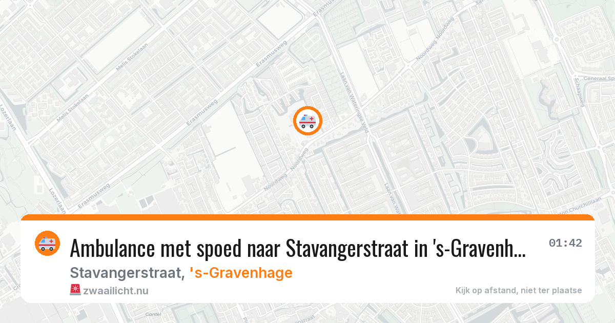 Ambulance met spoed naar Stavangerstraat in 's-Gravenhage — 24 jul 2026