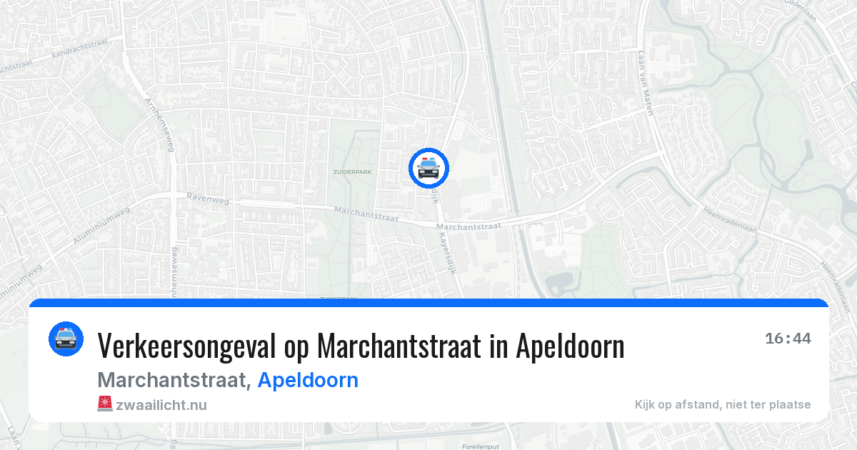 Verkeersongeval op Marchantstraat in Apeldoorn — 18 mrt 2026