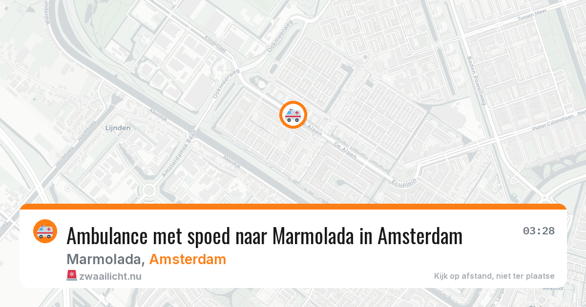 Ambulance met spoed naar Marmolada in Amsterdam — 25 mei 2026