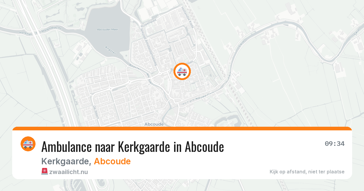 Ambulance naar Kerkgaarde in Abcoude — 19 mei 2026