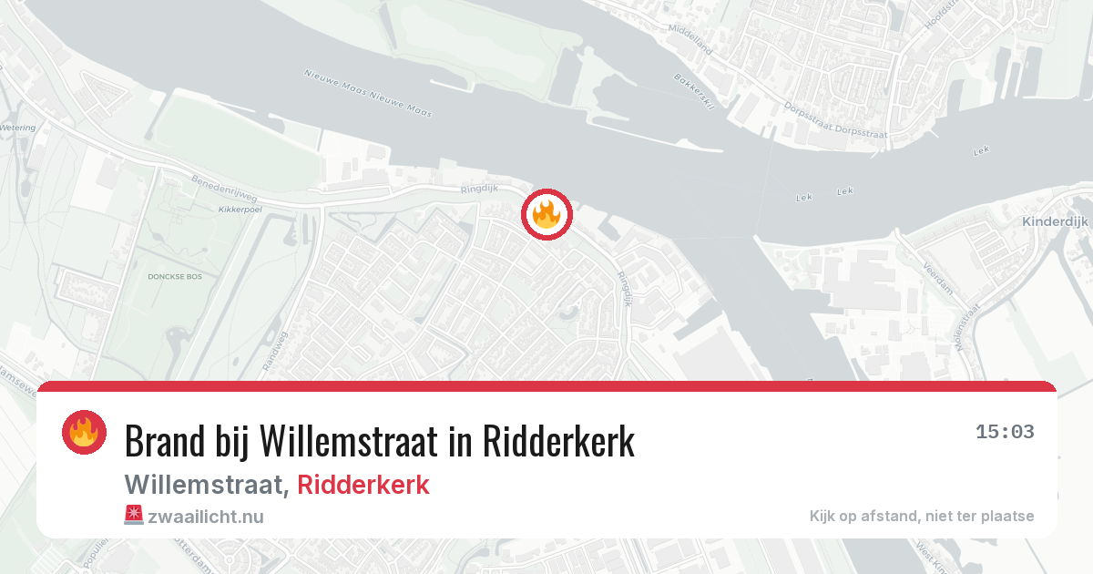Brand bij Willemstraat in Ridderkerk — 31 mei 2026