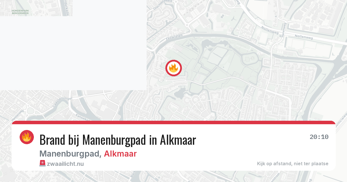 Brand bij Manenburgpad in Alkmaar — 10 jul 2026