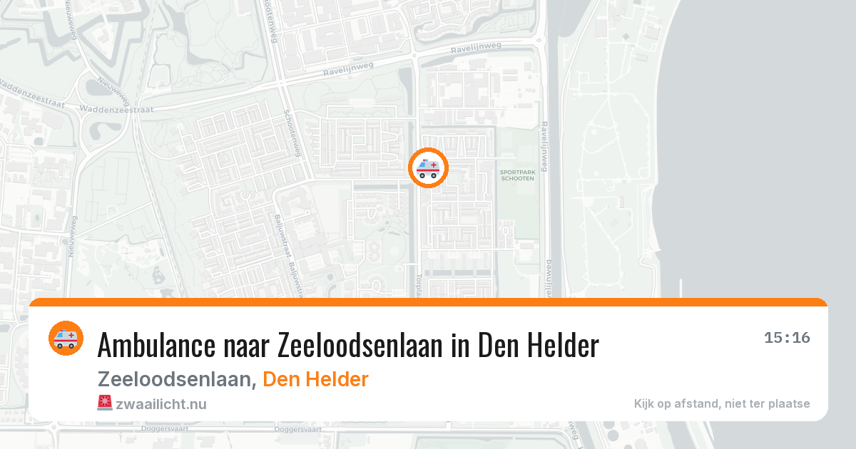 Ambulance naar Zeeloodsenlaan in Den Helder — 26 jul 2026