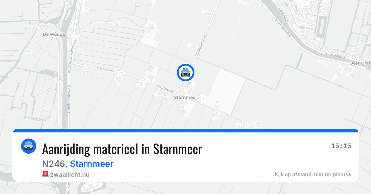 Aanrijding materieel in Starnmeer — 26 mei 2026