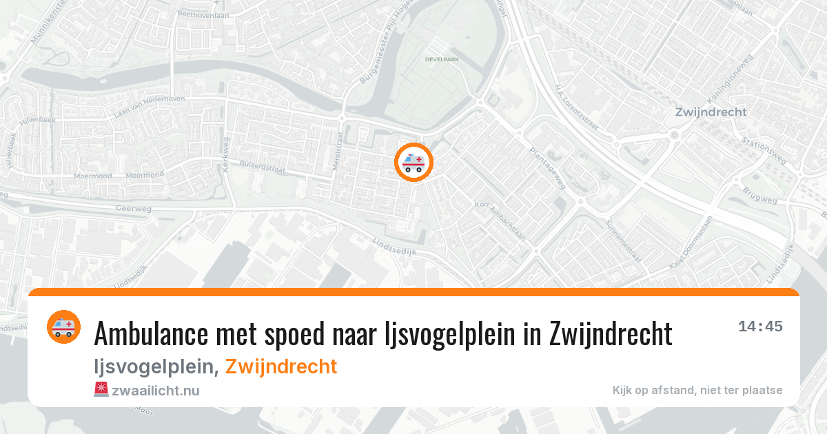 Ambulance met spoed naar Ijsvogelplein in Zwijndrecht — 12 jul 2026