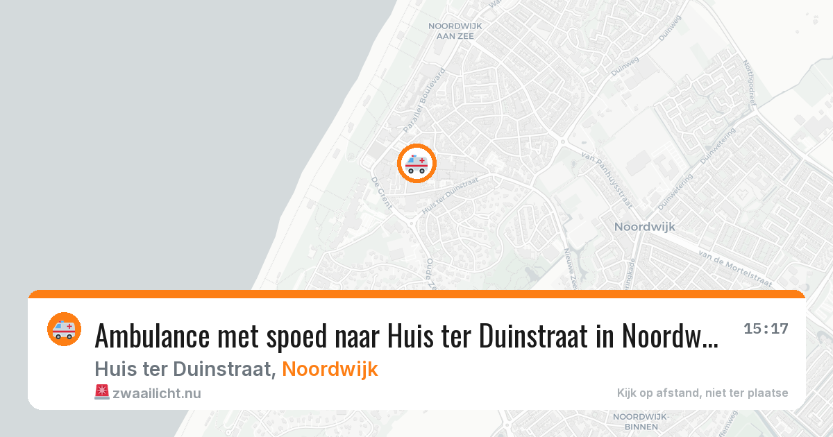 Ambulance met spoed naar Huis ter Duinstraat in Noordwijk — 20 feb 2026