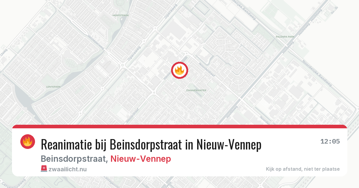 Reanimatie bij Beinsdorpstraat in Nieuw-Vennep — 18 jul 2026
