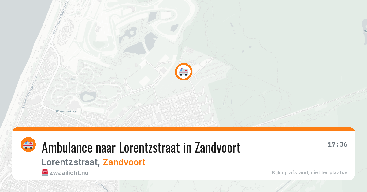 Ambulance naar Lorentzstraat in Zandvoort — 20 mrt 2026