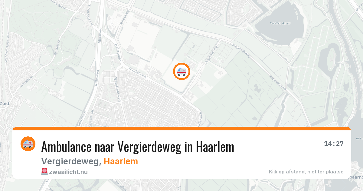 Ambulance naar Vergierdeweg in Haarlem — 20 apr 2026