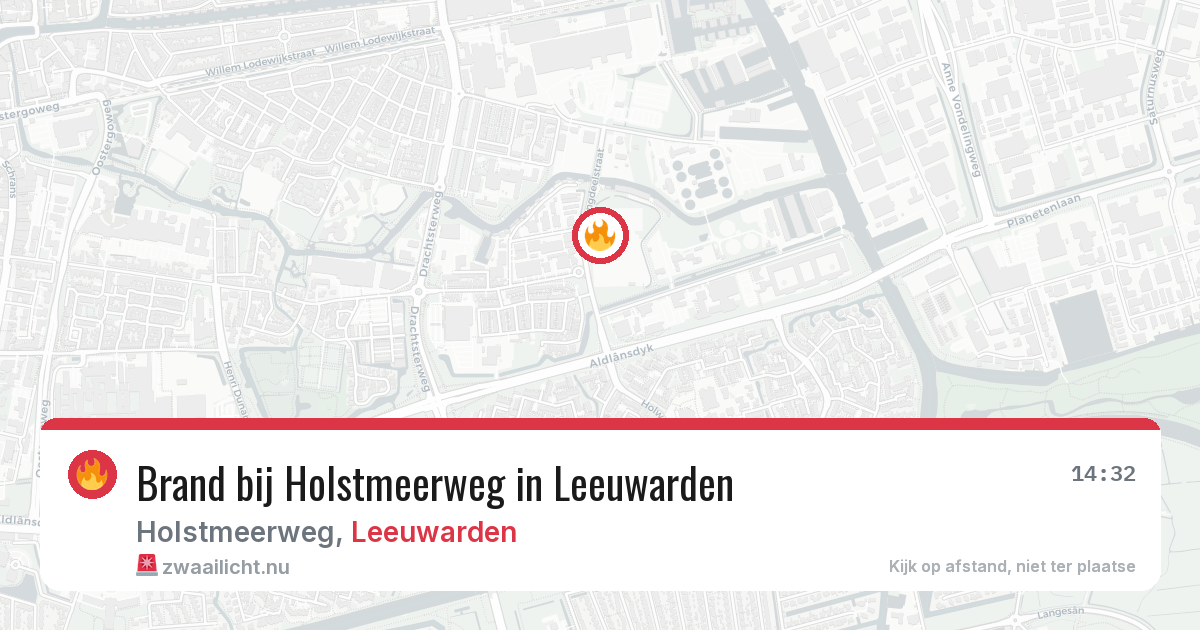 Brand bij Holstmeerweg in Leeuwarden — 25 mrt 2026