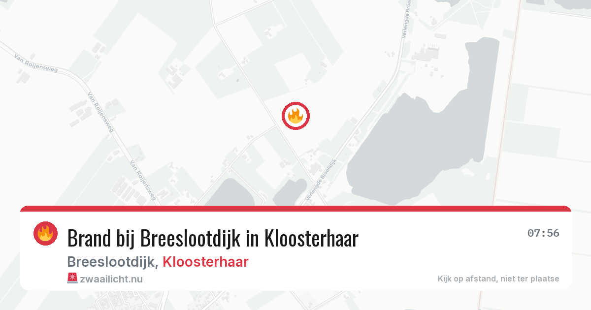 Brand bij Breeslootdijk in Kloosterhaar — 19 jul 2026