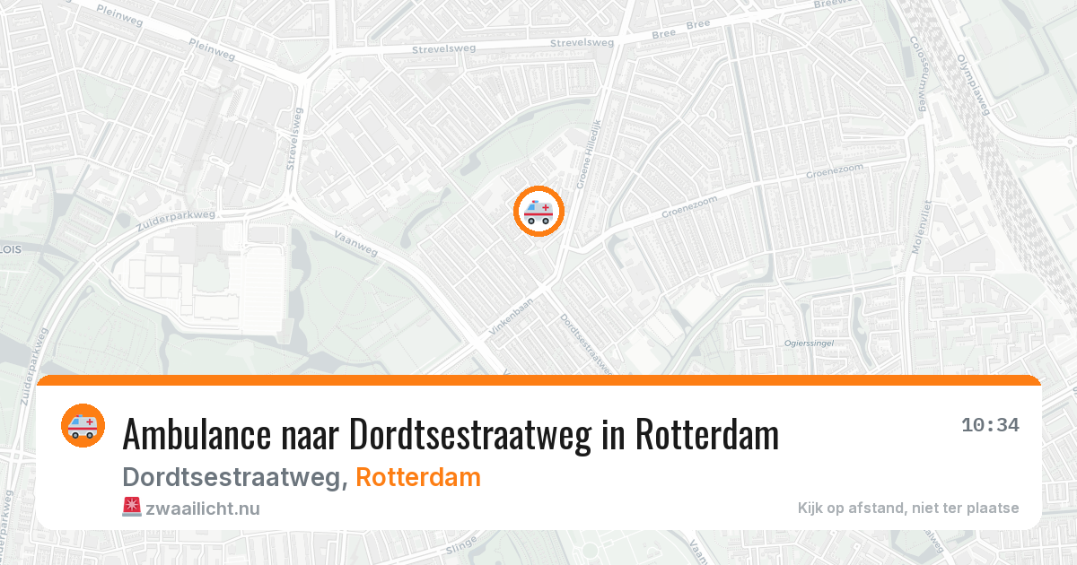 Ambulance naar Dordtsestraatweg in Rotterdam — 11 jul 2026