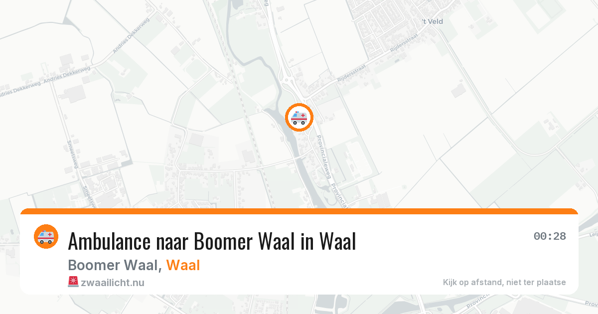 Ambulance naar Boomer Waal in Waal — 20 jul 2026