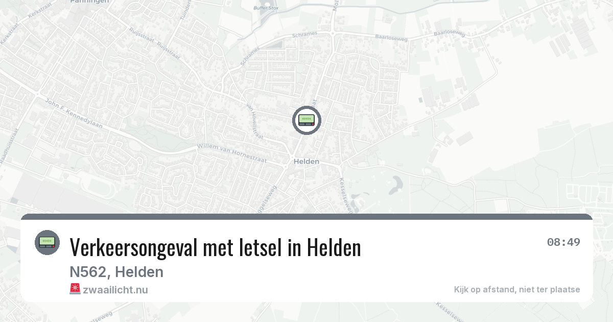 Verkeersongeval met letsel in Helden — 7 jul 2026