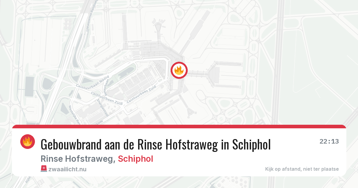 Gebouwbrand aan de Rinse Hofstraweg in Schiphol — 15 jul 2026