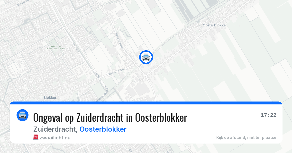 Ongeval op Zuiderdracht in Oosterblokker — 19 mei 2026