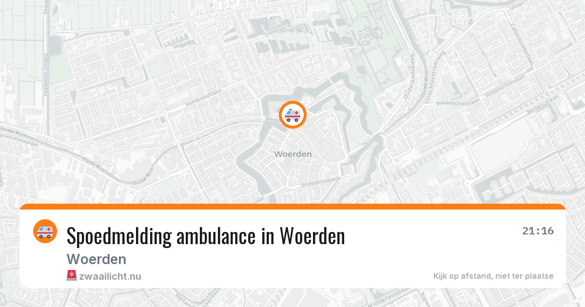 Spoedmelding ambulance in Woerden — 8 apr 2026