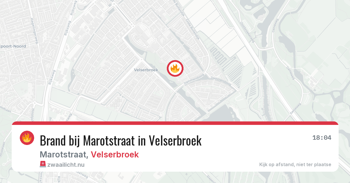 Brand bij Marotstraat in Velserbroek — 28 mei 2026