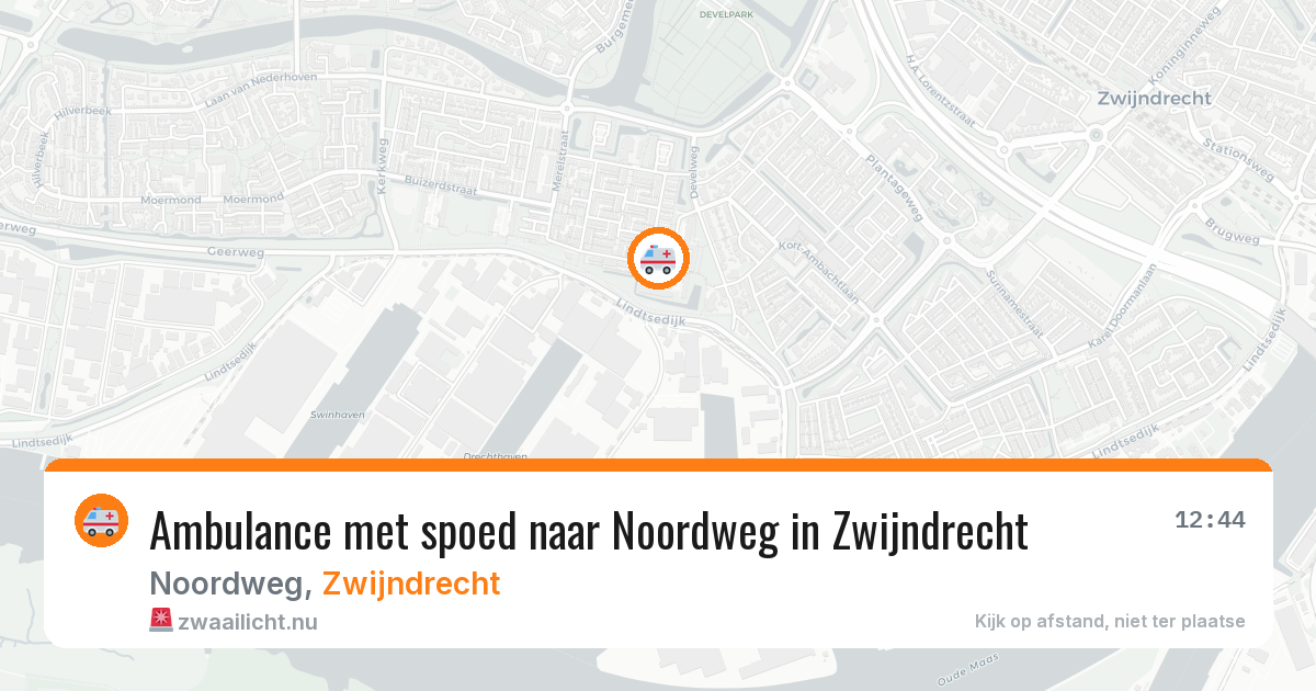 Ambulance met spoed naar Noordweg in Zwijndrecht — 21 apr 2026
