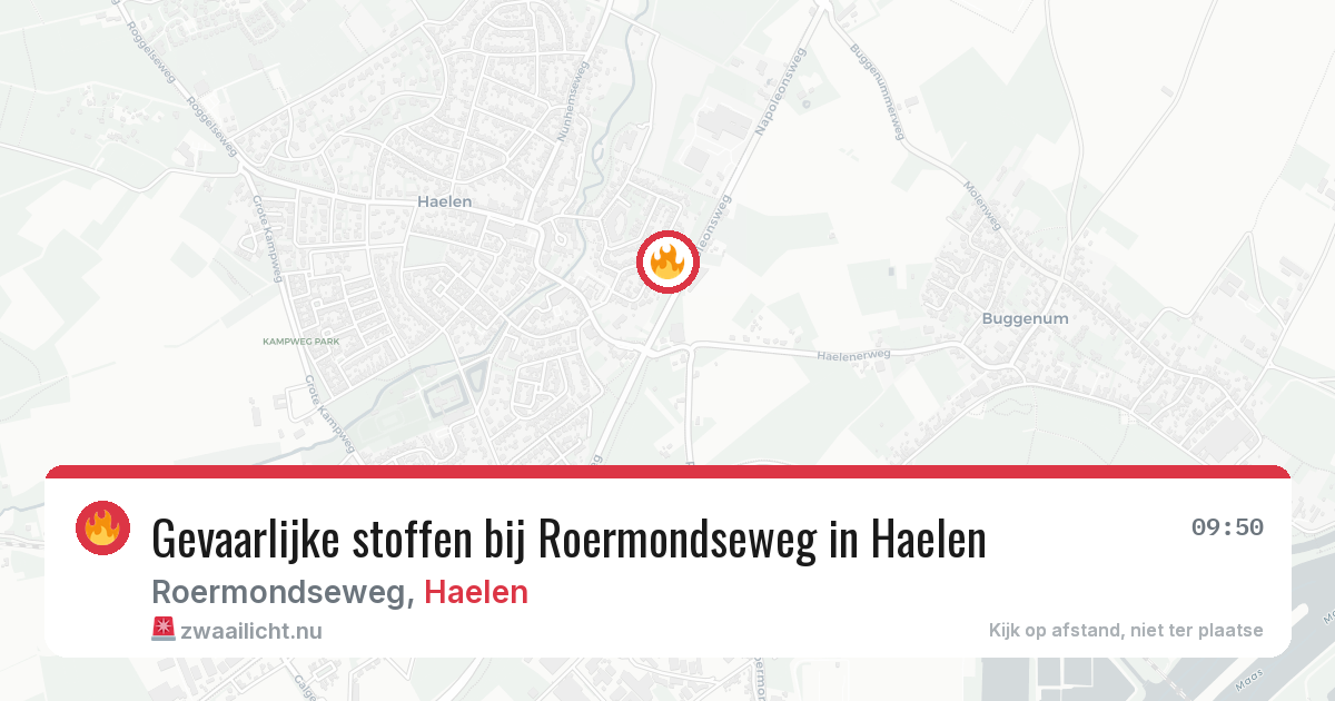 Gevaarlijke stoffen bij Roermondseweg in Haelen — 16 apr 2026