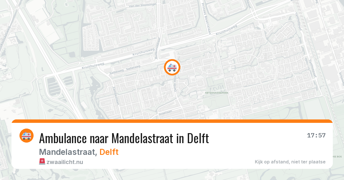 Ambulance naar Mandelastraat in Delft — 21 jul 2026