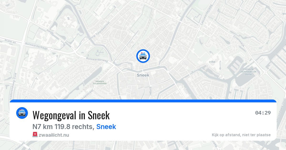 Wegongeval in Sneek — 12 jul 2026