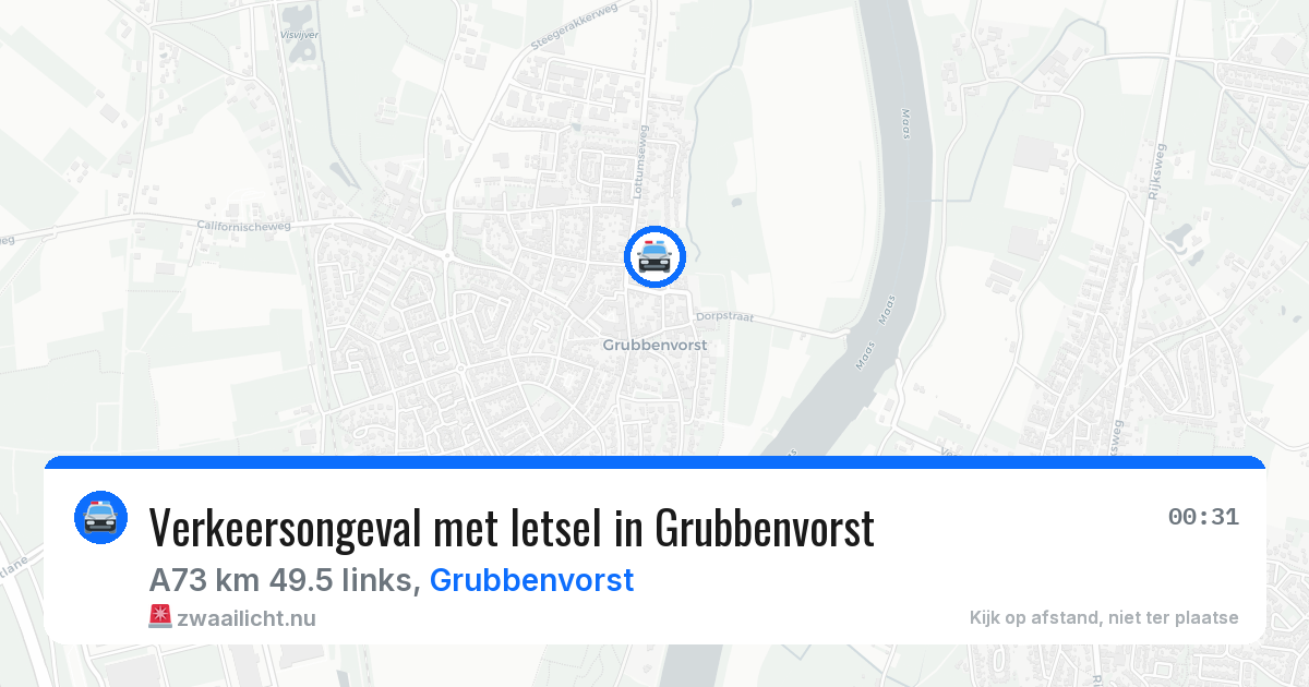 Verkeersongeval met letsel in Grubbenvorst — 26 jun 2026