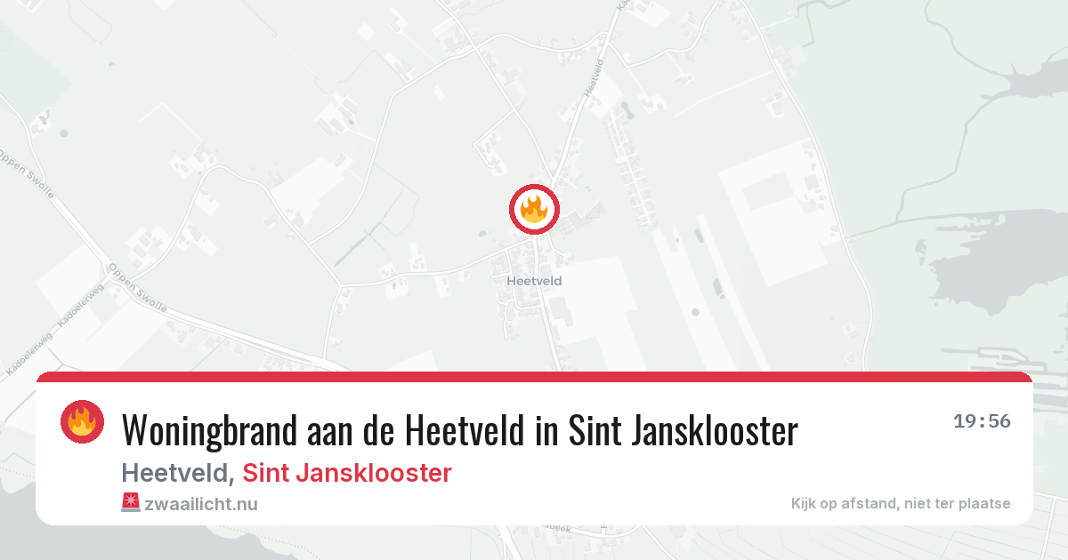 Woningbrand aan de Heetveld in Sint Jansklooster — 18 mrt 2026