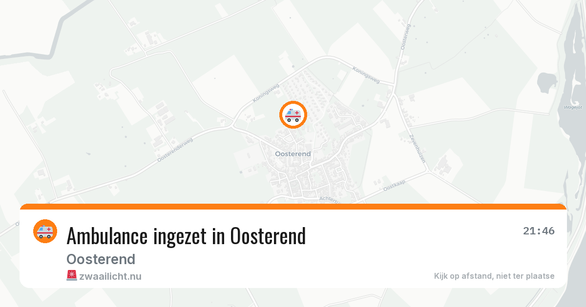 Ambulance ingezet in Oosterend — 16 jul 2026