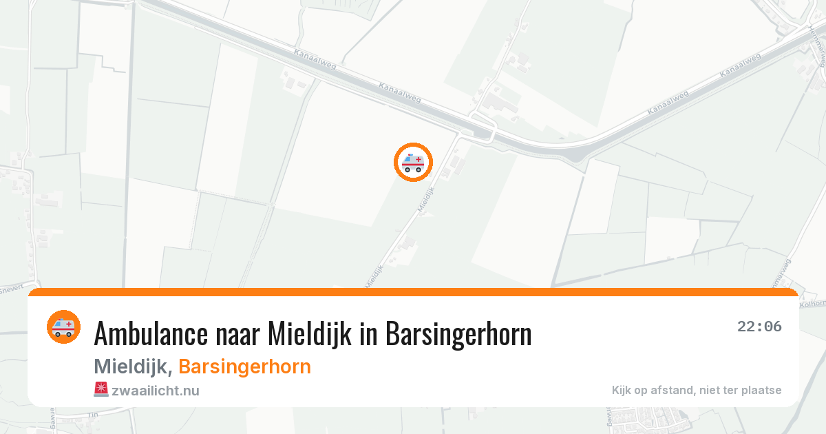 Ambulance naar Mieldijk in Barsingerhorn — 5 jun 2026