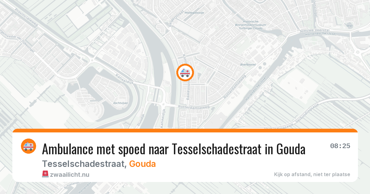 Ambulance met spoed naar Tesselschadestraat in Gouda — 22 jan 2026
