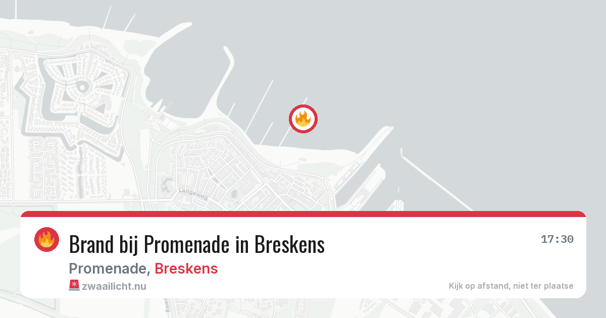 Brand bij Promenade in Breskens — 11 jul 2026