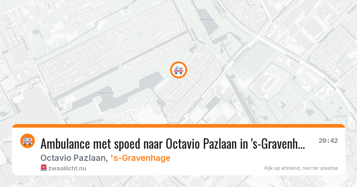 Ambulance met spoed naar Octavio Pazlaan in 's-Gravenhage — 26 mei 2026