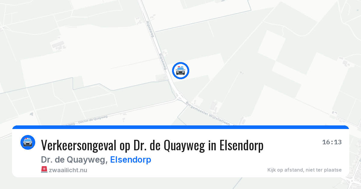 Verkeersongeval op Dr. de Quayweg in Elsendorp — 26 jan 2026