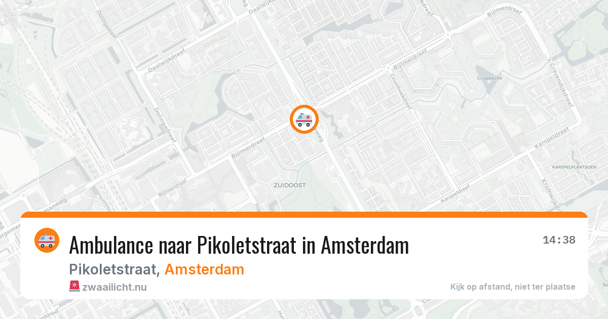 Ambulance naar Pikoletstraat in Amsterdam — 22 mei 2026