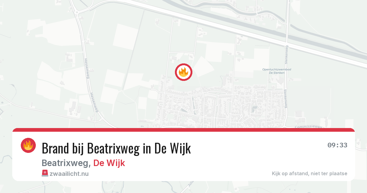 Brand bij Beatrixweg in De Wijk — 13 feb 2026